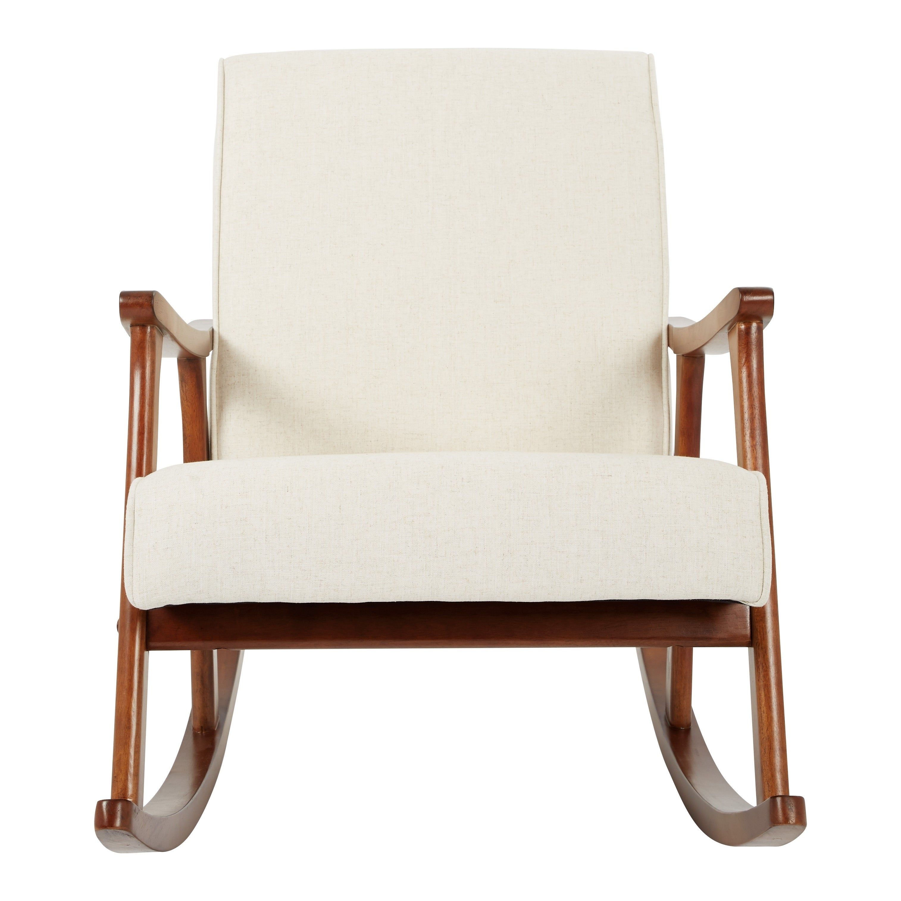 Osp Home Furnishings Gainsborough Rocker In Linen Fabric With Medium  Espresso Base Regarding Rocking Chairs In Linen Fabric With Medium Espresso Base (Photo 3 of 20)