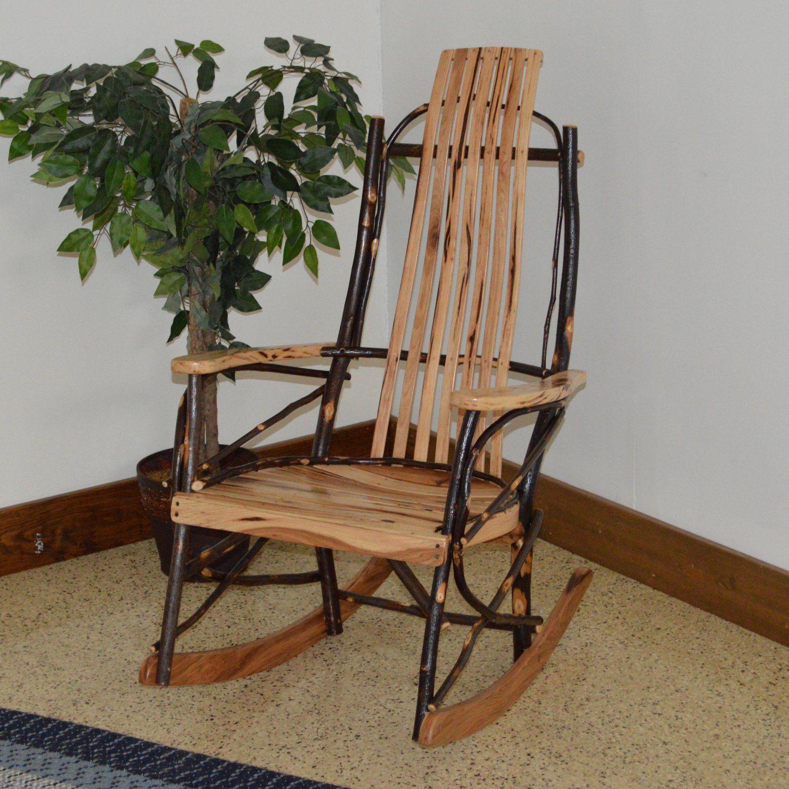 Outdoor A & L Furniture Hickory 7 Slat Rocker In 2019 With Regard To Warm Brown Slat Back Rocking Chairs (Photo 11 of 20)