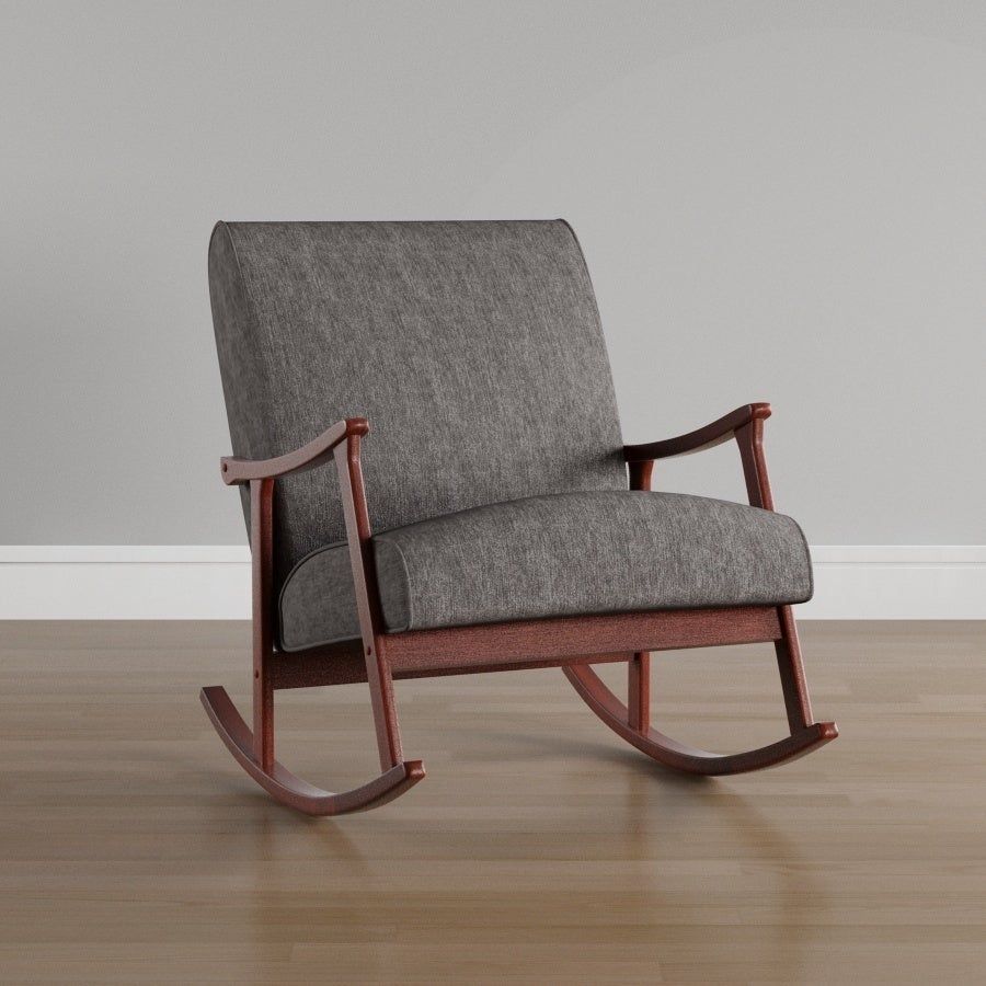 Overstock: Online Shopping – Bedding, Furniture, Electronics, Jewelry,  Clothing & More Inside Granite Grey Fabric Mid Century Wooden Rocking Chairs (Photo 5 of 20)