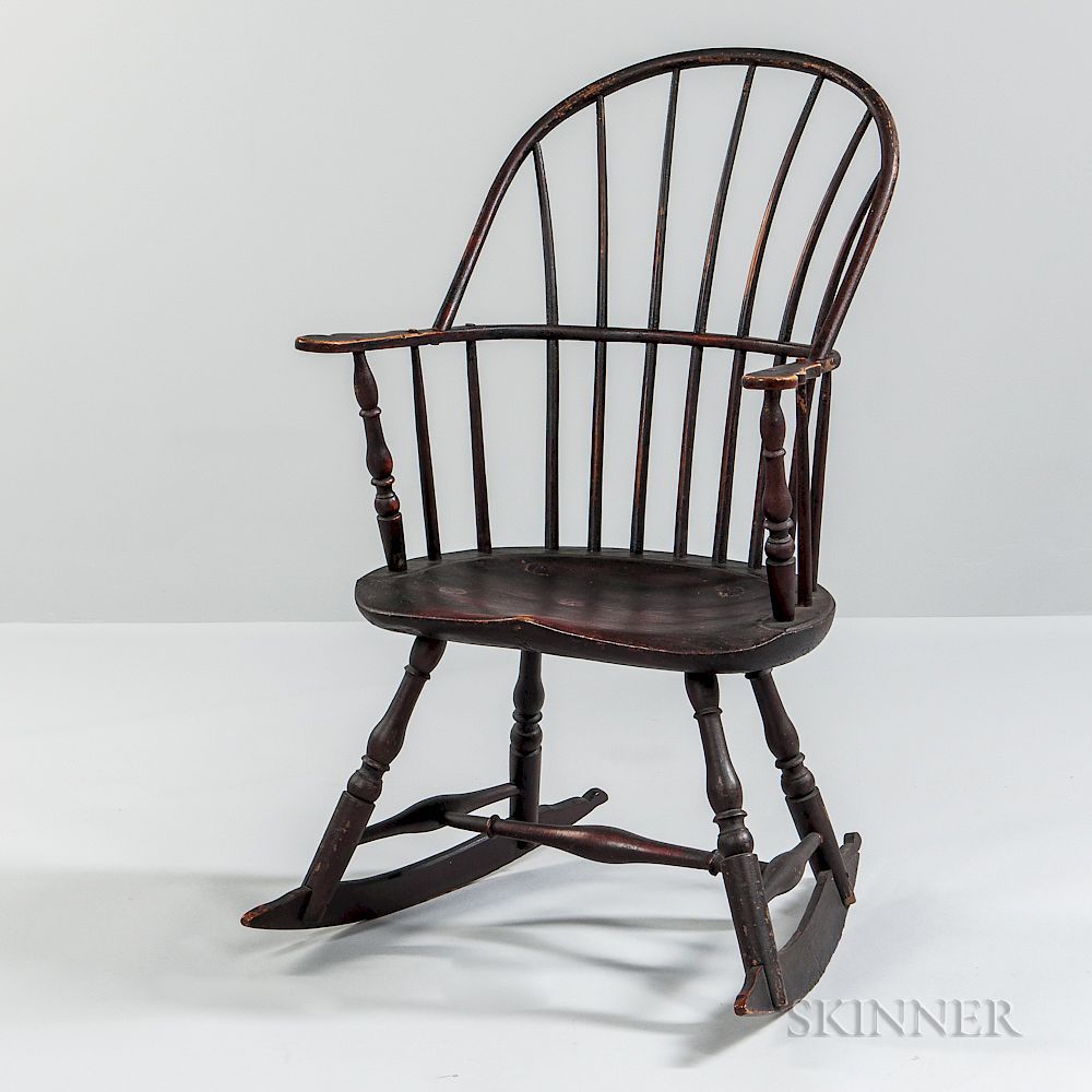Painted Sack Back Windsor Rocking Chairskinner – 1122487 In Black Back Windsor Rocking Chairs (Photo 1 of 20)