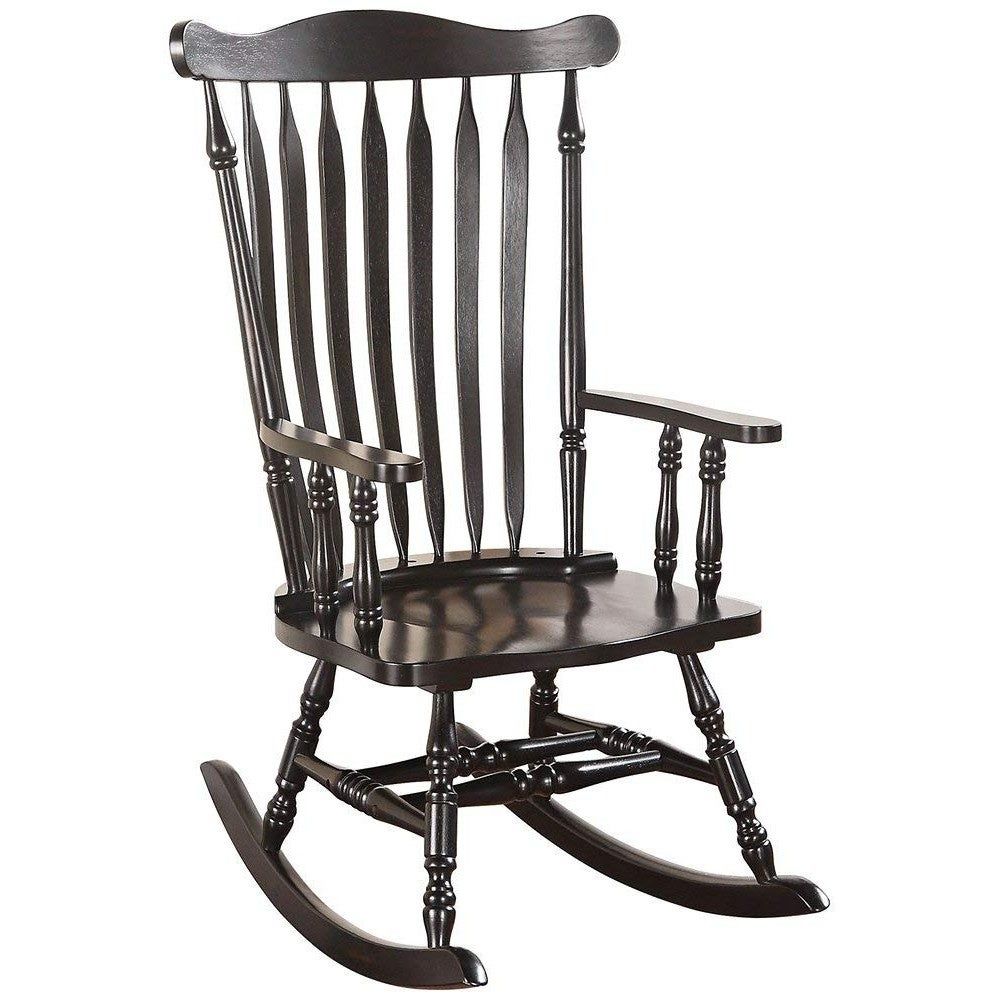 Rocking Chairs Benzara Living Room Chairs | Shop Online At Throughout Faux Leather Upholstered Wooden Rocking Chairs With Looped Arms, Brown And Red (Photo 20 of 20)
