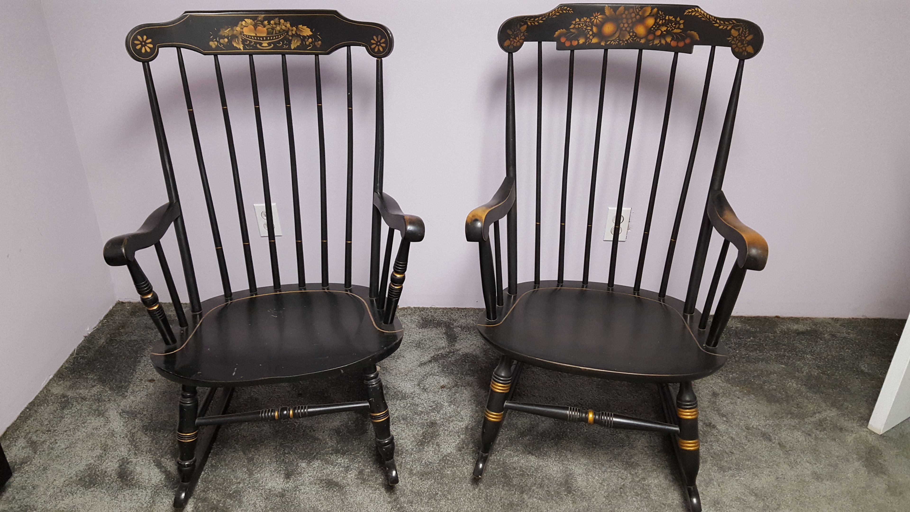 S. Bent And Bros Colonial Rocking Chairs | Collectors Weekly Inside Colonial Antique Black Rocking Chairs (Photo 17 of 20)