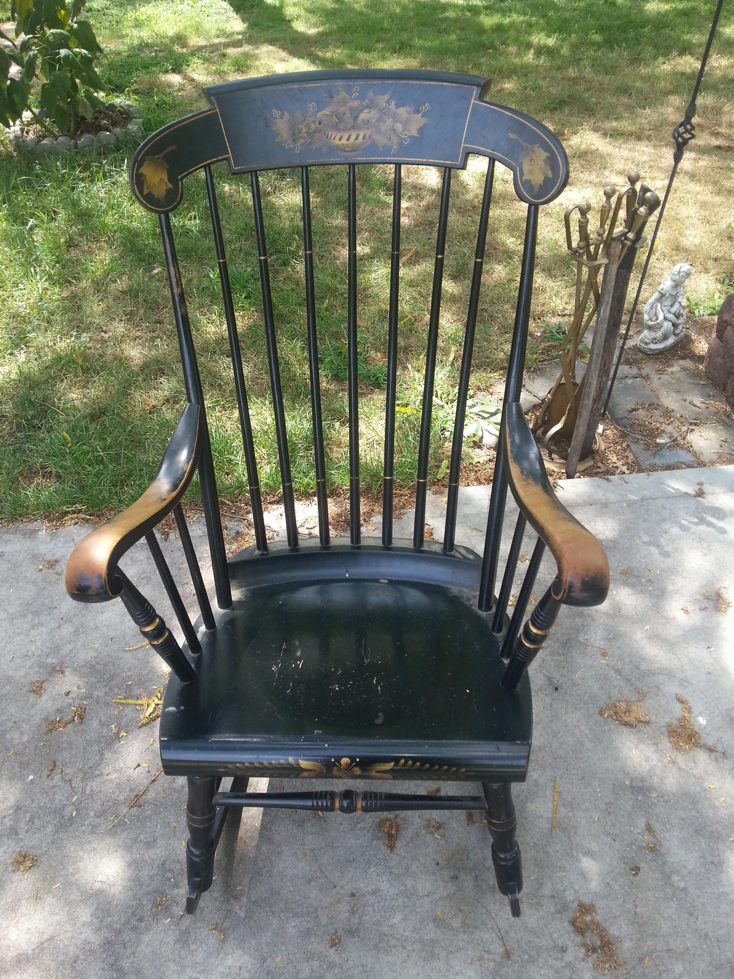 S. Bent & Bros. Colonial Rocking Chair (5601 333) Antique With Colonial Antique Black Rocking Chairs (Photo 14 of 20)