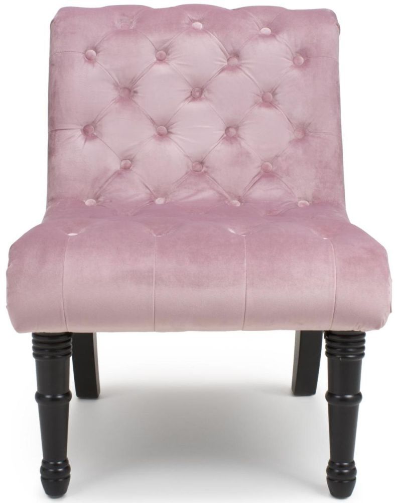 Shankar Riviera Pink Blush Brushed Velvet Tufted Accent Chair In Velvet Tufted Accent Chairs (View 18 of 20)