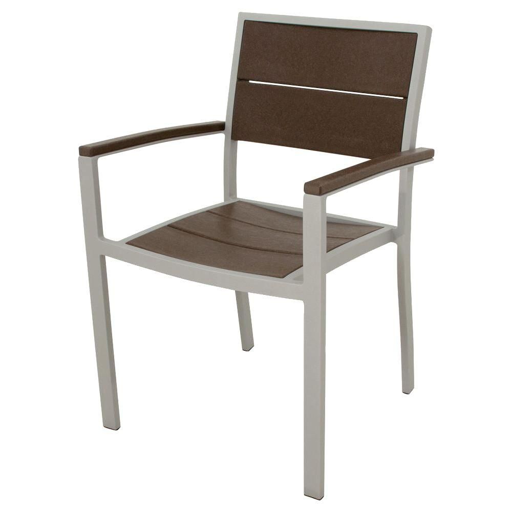 Trex Outdoor Furniture Surf City Textured Silver Patio Dining Arm Chair  With Vintage Lantern Slats Within Judson Traditional Rocking Chairs (View 19 of 20)