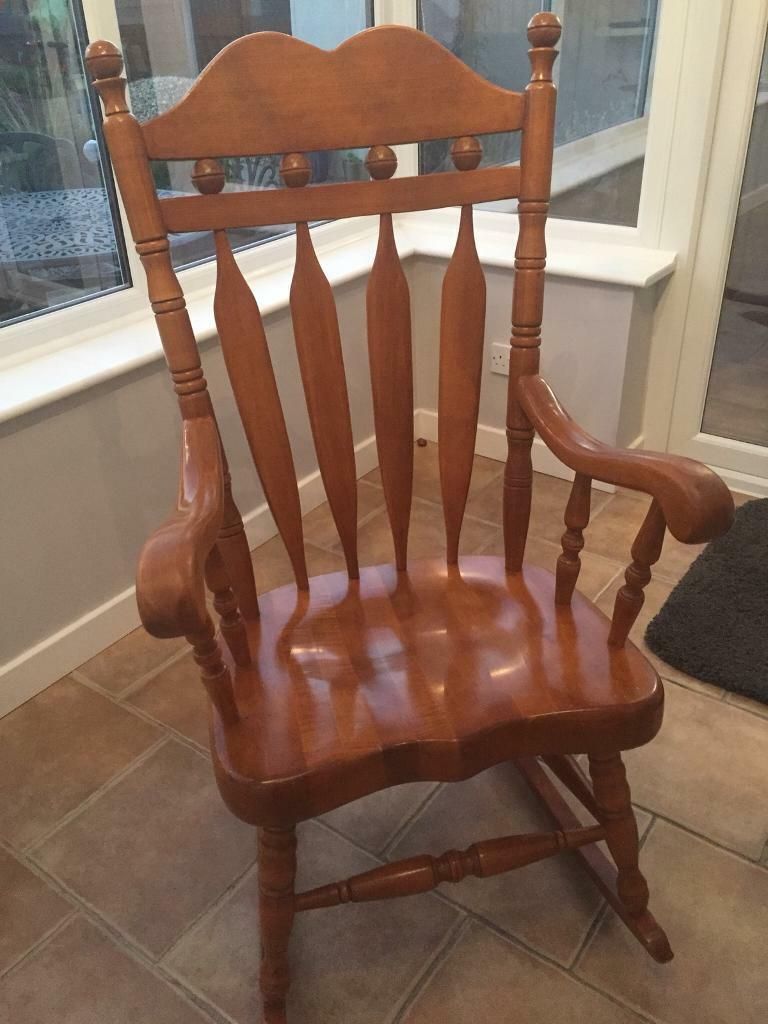 Wooden Rocking Chair | In Weston Super Mare, Somerset | Gumtree With Weston Rocking Chairs (View 10 of 20)