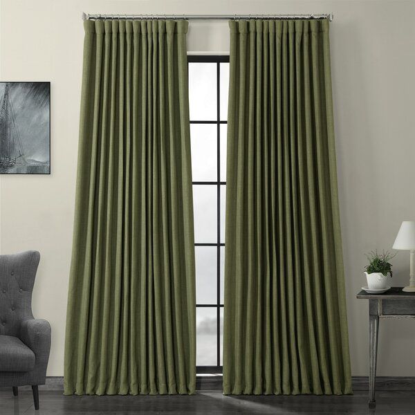 100 Inch Wide Curtain Panels | Wayfair Regarding Ultimate Blackout Short Length Grommet Curtain Panels (Photo 35 of 50)