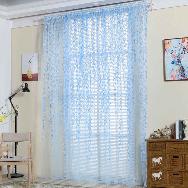2019 French Window Willow Voile Tulle Room Window Curtain Sheer Voile Panel  Drapes Curtains Rod Pocket From Shutie, $43.35 | Dhgate With Willow Rod Pocket Window Curtain Panels (Photo 24 of 46)