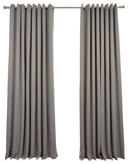 50 Most Popular Curtains And Drapes For 2019 | Houzz For Superior Leaves Insulated Thermal Blackout Grommet Curtain Panel Pairs (Photo 36 of 50)