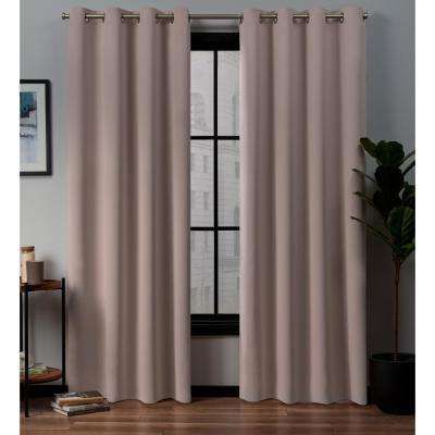Academy 52 In. W X 84 In. L Woven Blackout Grommet Top Curtain Panel In  Blush (2 Panels) For Pastel Damask Printed Room Darkening Grommet Window Curtain Panel Pairs (Photo 33 of 50)