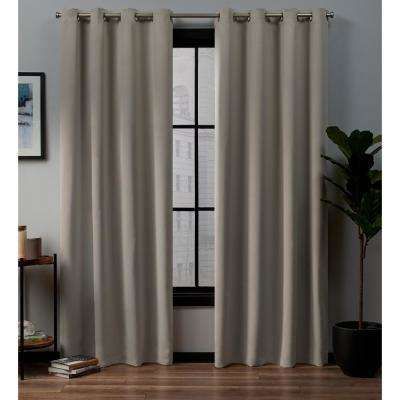 Academy 52 In. W X 84 In. L Woven Blackout Grommet Top Curtain Panel In  Vintage Linen (2 Panels) Intended For Thermal Woven Blackout Grommet Top Curtain Panel Pairs (Photo 5 of 43)