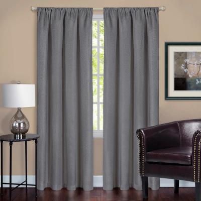 Achim Willow Grey Polyester Rod Pocket Curtain – 42 In (View 43 of 46)