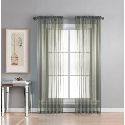 Achim Willow Toffee Polyester Rod Pocket Curtain – 42 In (View 39 of 46)