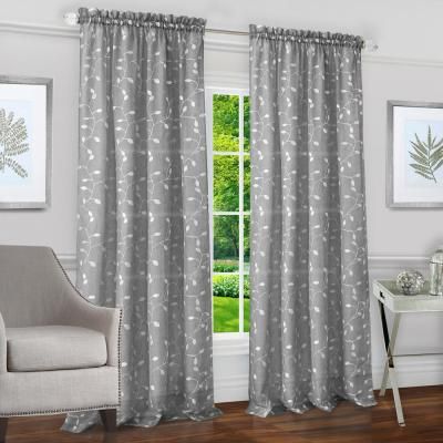Achim Willow Toffee Polyester Rod Pocket Curtain – 42 In. W In Willow Rod Pocket Window Curtain Panels (Photo 22 of 46)