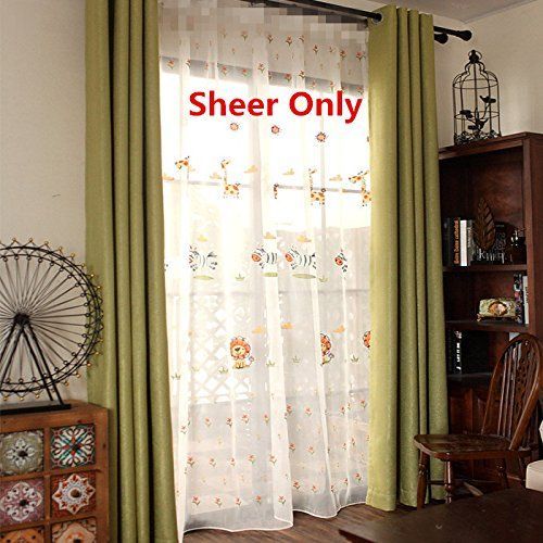 Aifish Rustic Floral Sheer Curtains Embroidered Sheer With Regard To Kida Embroidered Sheer Curtain Panels (View 8 of 50)