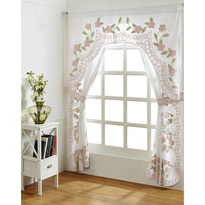 Alburtis Floral Curtain Panels Regarding Edward Moroccan Pattern Room Darkening Curtain Panel Pairs (View 25 of 50)