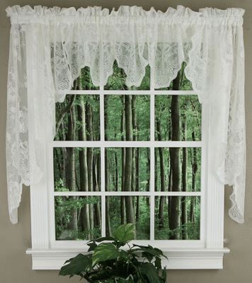 Alison Lace Swag Curtains – Ivory – S (View 31 of 44)