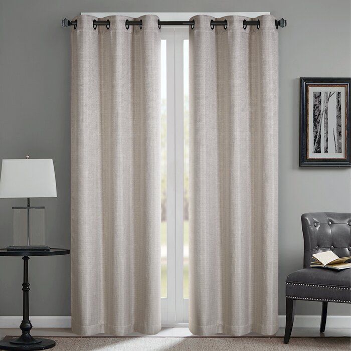 Alpert Triple Weave Solid Blackout Thermal Grommet Curtain Panel Pertaining To Thermal Woven Blackout Grommet Top Curtain Panel Pairs (Photo 9 of 43)