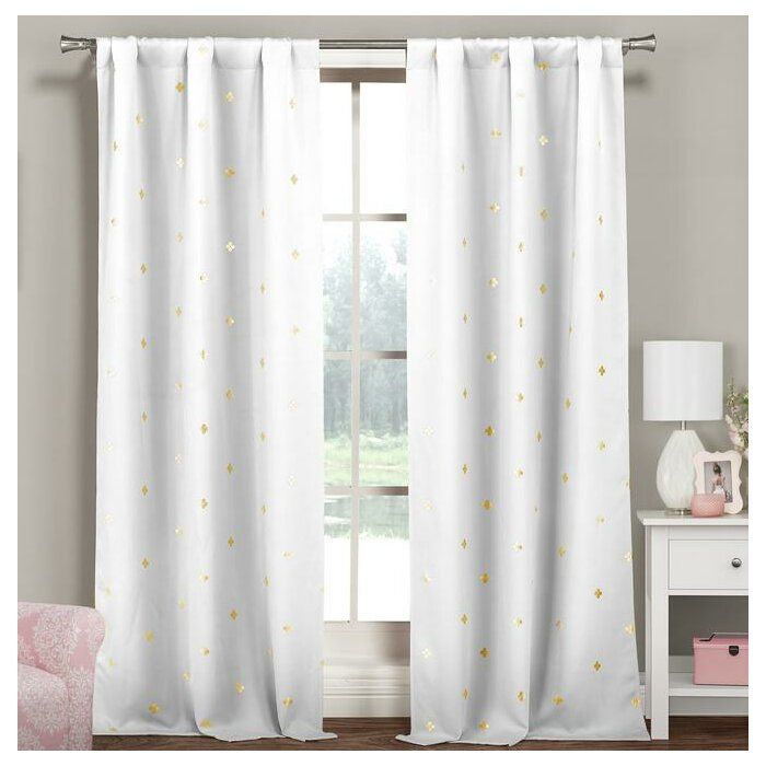 Ambrine Metallic Printed Clover Room Darkening Thermal Rod Pocket Curtain  Panels With Pastel Damask Printed Room Darkening Grommet Window Curtain Panel Pairs (View 25 of 50)