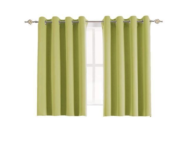 Aquazolax Thermal Insulated Blackout Curtains Premium Quality Top Grommets  Blackout Drapery Curtains For Kid's Room, 1 Pair, 54"x45", Greenery – For Thermal Insulated Blackout Curtain Pairs (Photo 34 of 50)