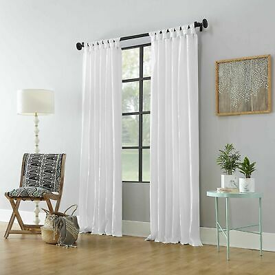 Archaeo 100% Cotton Twist Tab Curtain 52"x84" White 1 Panel Window Curtain  ~ Nwt Intended For Archaeo Slub Textured Linen Blend Grommet Top Curtains (Photo 17 of 37)