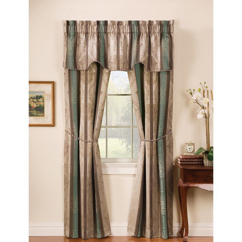 Arlee Home Fashions Tuscan Stripe Jacquard Blackout Panel Pertaining To Tuscan Thermal Backed Blackout Curtain Panel Pairs (View 3 of 46)