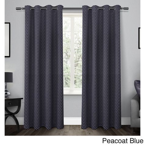 Ati Home Chevron Thermal Woven Blackout Grommet Top Curtain With Regard To Thermal Woven Blackout Grommet Top Curtain Panel Pairs (Photo 1 of 43)