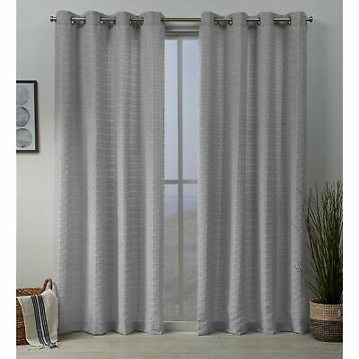 Ati Home Indoor/outdoor Solid Grommet Top Curtain Panel Pair In Catarina Layered Curtain Panel Pairs With Grommet Top (Photo 13 of 30)