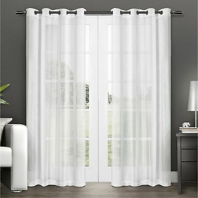 Ati Home Penny Sheer Grommet Top Curtain Panel Pair – $ (View 25 of 30)