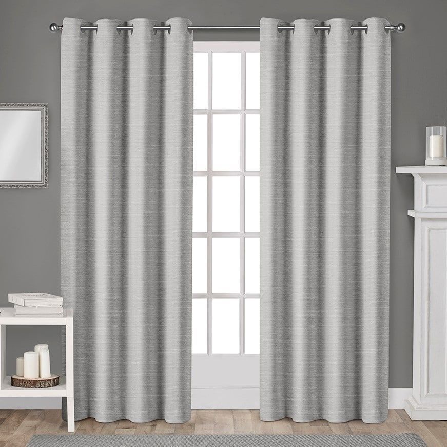 Ati Home Slub Woven Blackout Grommet Top Curtain Panel Pair For Solid Grommet Top Curtain Panel Pairs (View 4 of 35)