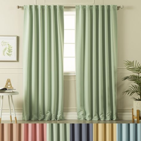 Aurora Home Solid Insulated Thermal Blackout Curtain Panel Regarding Gracewood Hollow Tucakovic Energy Efficient Fabric Blackout Curtains (View 4 of 31)