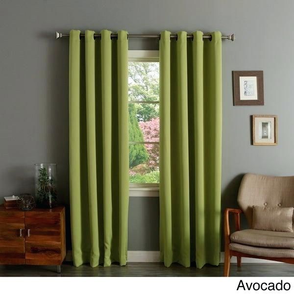 Aurora Home Thermal Insulated Blackout Grommet Top Curtain Within Thermal Insulated Blackout Curtain Pairs (Photo 29 of 50)