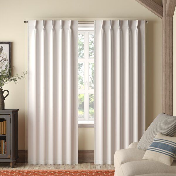Back Tab Curtains | Wayfair With Regard To Evelina Faux Dupioni Silk Extreme Blackout Back Tab Curtain Panels (View 21 of 33)