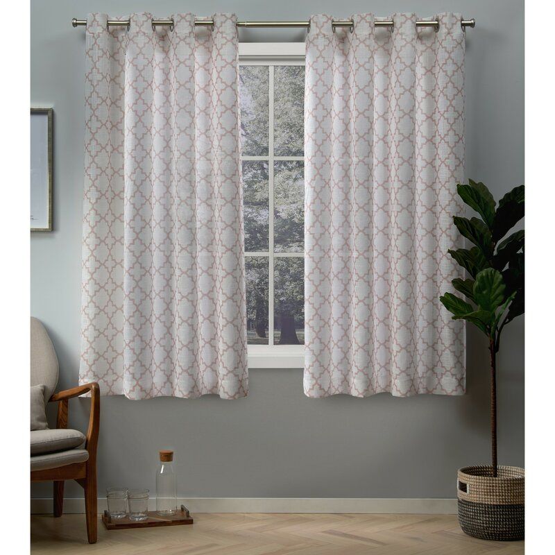 50 Best Collection of Geometric Linen Room Darkening Window Curtains