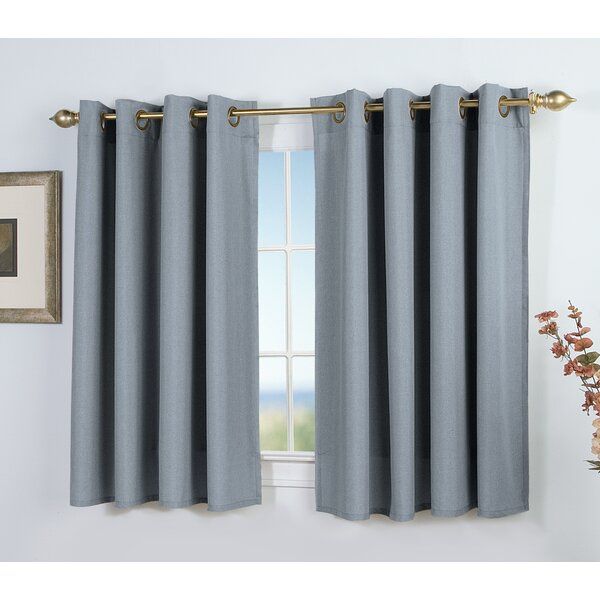 Bedroom Short Curtains | Wayfair With Regard To Ultimate Blackout Short Length Grommet Curtain Panels (View 28 of 50)