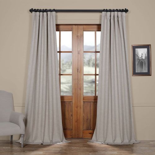 Beige Clay 84 X 50 In. Faux Linen Blackout Curtain Single Panel Inside Faux Linen Blackout Curtains (Photo 1 of 50)