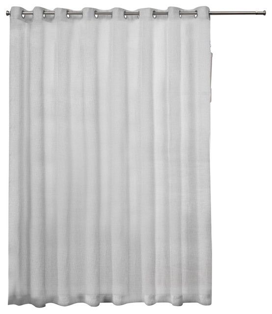 Belgian Patio Sheer Grommet Top Single Curtain Panel, 108x84, White With Valencia Cabana Stripe Indoor/outdoor Curtain Panels (Photo 30 of 37)
