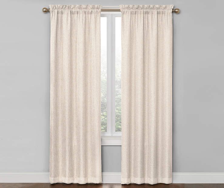 Bergen Beige Blackout Curtain Panel Pair, (84") At Big Lots Within Curtain Panel Pairs (Photo 14 of 26)