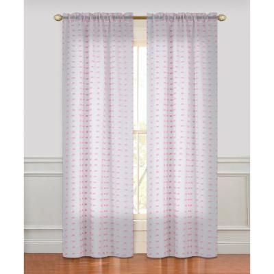 Best Home Fashion 84 In. L Pink Sheer Faux Linen Rod Pocket In Ombre Faux Linen Semi Sheer Curtains (Photo 35 of 50)