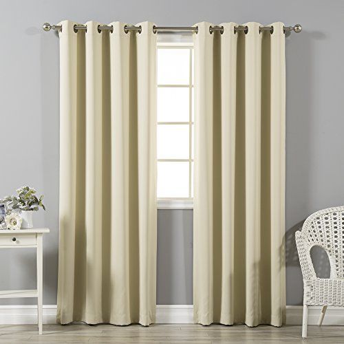 Best Home Fashion Thermal Insulated Blackout Curtains – Antique Bronze  Grommet Top – Beige – 52"w X 84"l – (set Of 2 Panels) With Thermal Insulated Blackout Curtain Pairs (Photo 38 of 50)