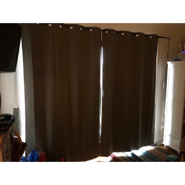 Black Antique Brass Grommet Top Thermal Insulated Blackout Regarding Thermal Insulated Blackout Grommet Top Curtain Panel Pairs (Photo 45 of 50)