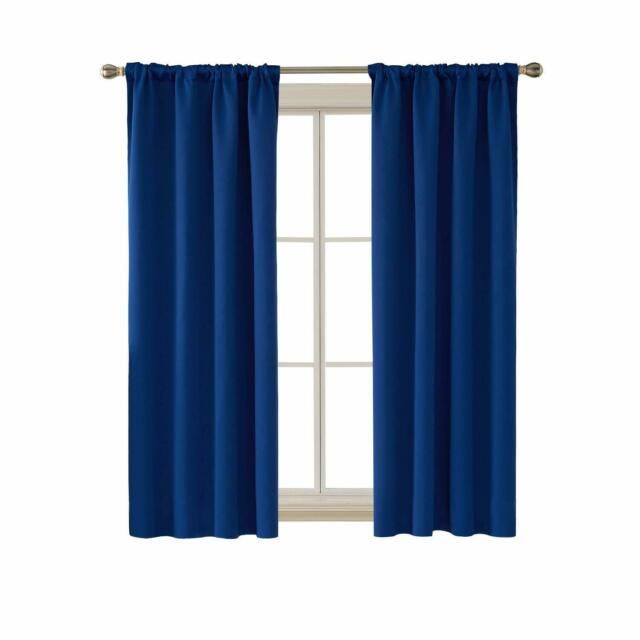 Blackout Curtain Thermal Insulated Rod Pocket Room Darkening For Bedroom,2  Panel Inside Thermal Rod Pocket Blackout Curtain Panel Pairs (View 6 of 50)
