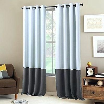 Blackout Drapes Curtains Thermal Insulated Two Tone X Pair Pertaining To Thermal Insulated Blackout Curtain Pairs (View 40 of 50)