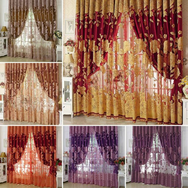 Blackout Room Darkening Curtains Window Panel Drapes Bedroom Curtain Home  Decor With Eclipse Caprese Thermalayer Blackout Window Curtains (View 7 of 30)