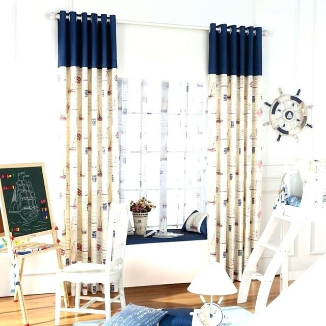 Boys Window Curtains Blackout Curtain Fabrics And Tulle For Regarding Tulle Sheer With Attached Valance And Blackout 4 Piece Curtain Panel Pairs (Photo 44 of 50)