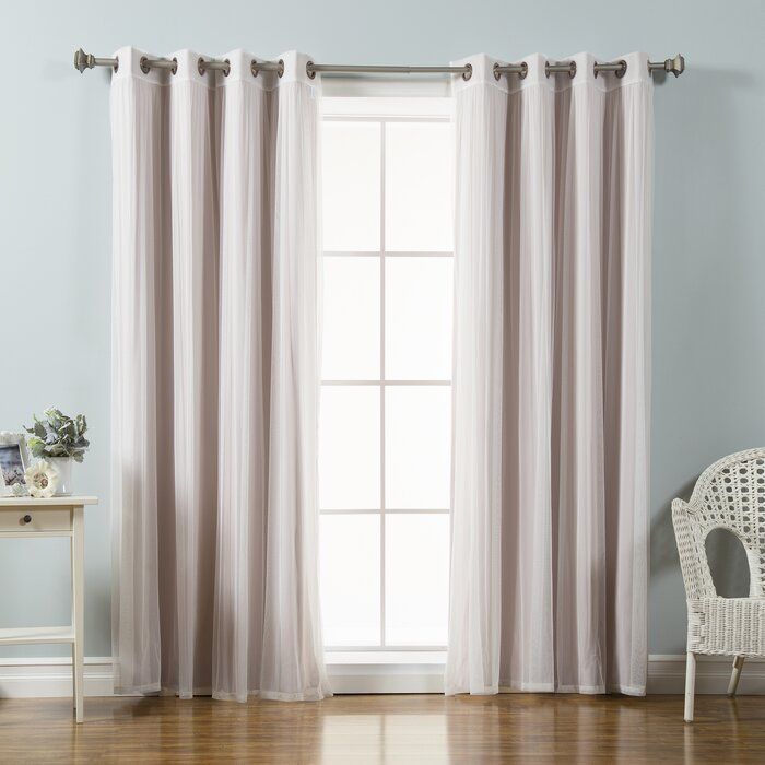 Brunilda Solid Blackout Thermal Grommet Curtain Panels Pertaining To Whitman Curtain Panel Pairs (Photo 45 of 50)