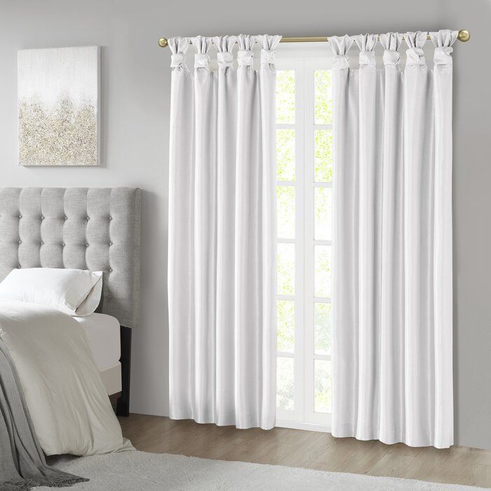 Campbelltown Solid Color Blackout Tab Top Single Curtain Panel Intended For Twisted Tab Lined Single Curtain Panels (View 33 of 50)