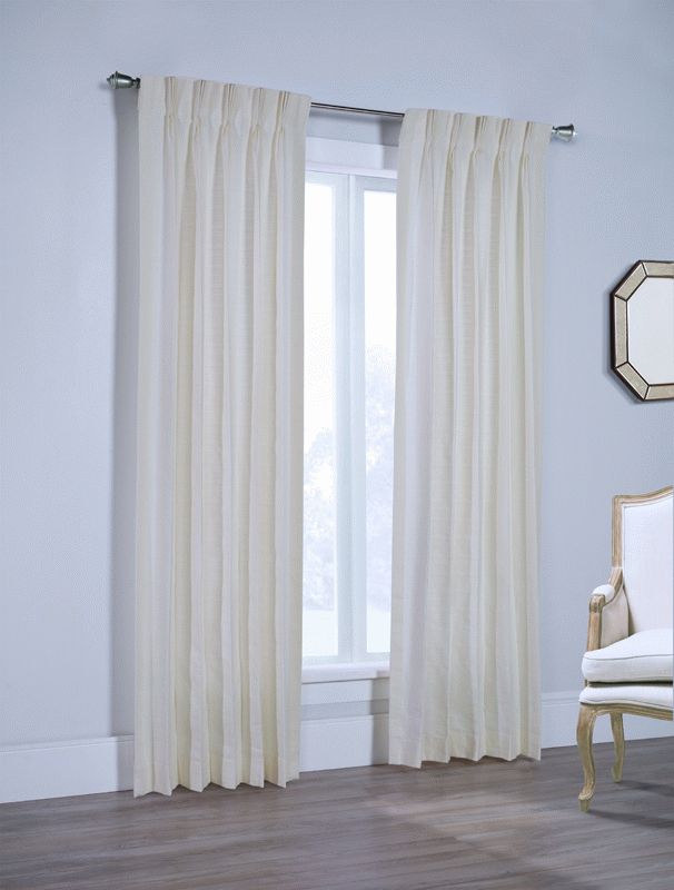Canton And Rio – Canton Unlined Ivory Cotton Pinch Pleat With Solid Cotton Pleated Curtains (View 48 of 50)