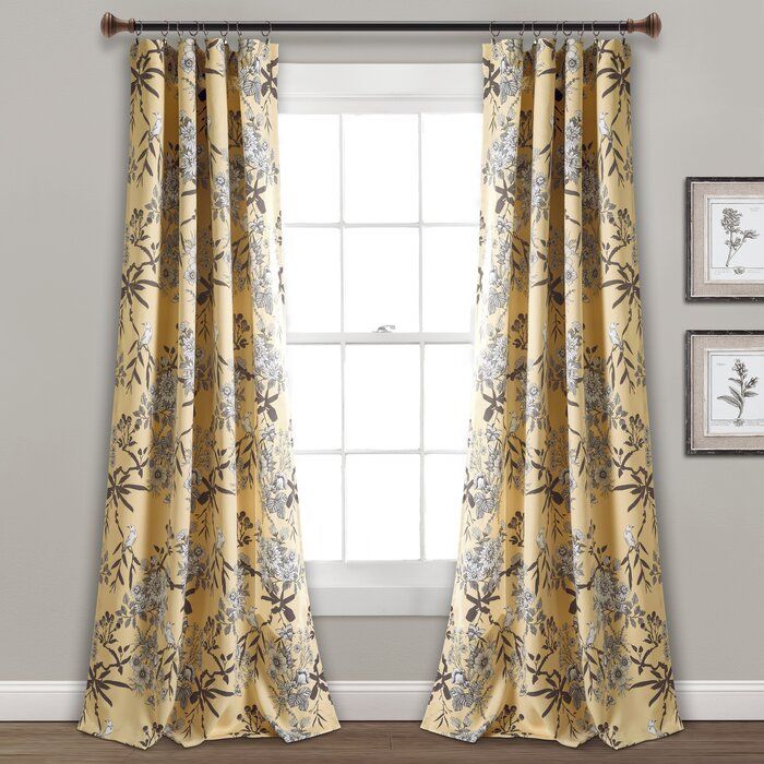 Chapin Floral Room Darkening Thermal Rod Pocket Curtain Panels Regarding Whitman Curtain Panel Pairs (View 28 of 50)