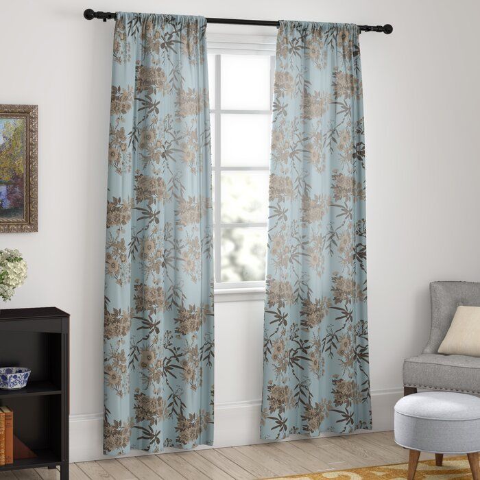 Chapin Floral Room Darkening Thermal Rod Pocket Curtain Panels Within Whitman Curtain Panel Pairs (Photo 15 of 50)